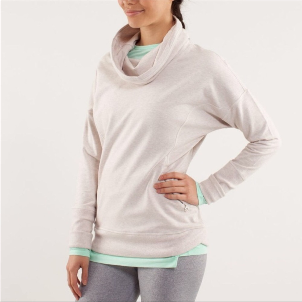 EUC LULULEMON REST DAY PULLOVER DUNE CREAM BEIGE